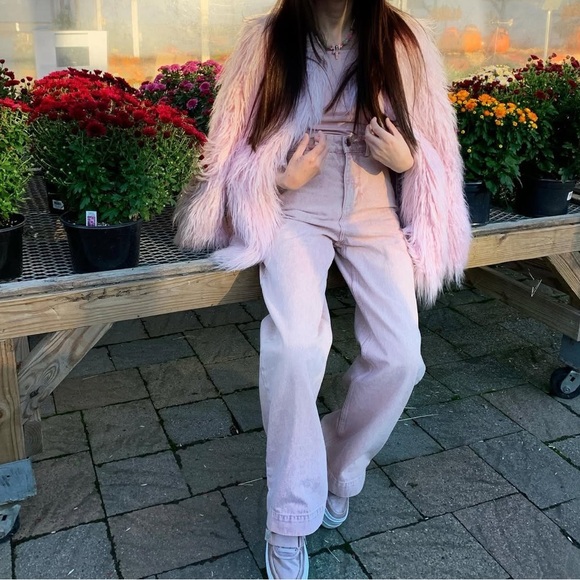 ASOS Pink Teddy Jacket - Picture 2 of 6